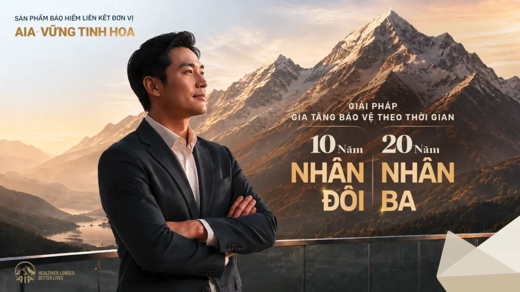 AIA ra mắt Vững Tinh Hoa: điểm đáng chú ý ở quyền lợi bảo vệ tăng dần
